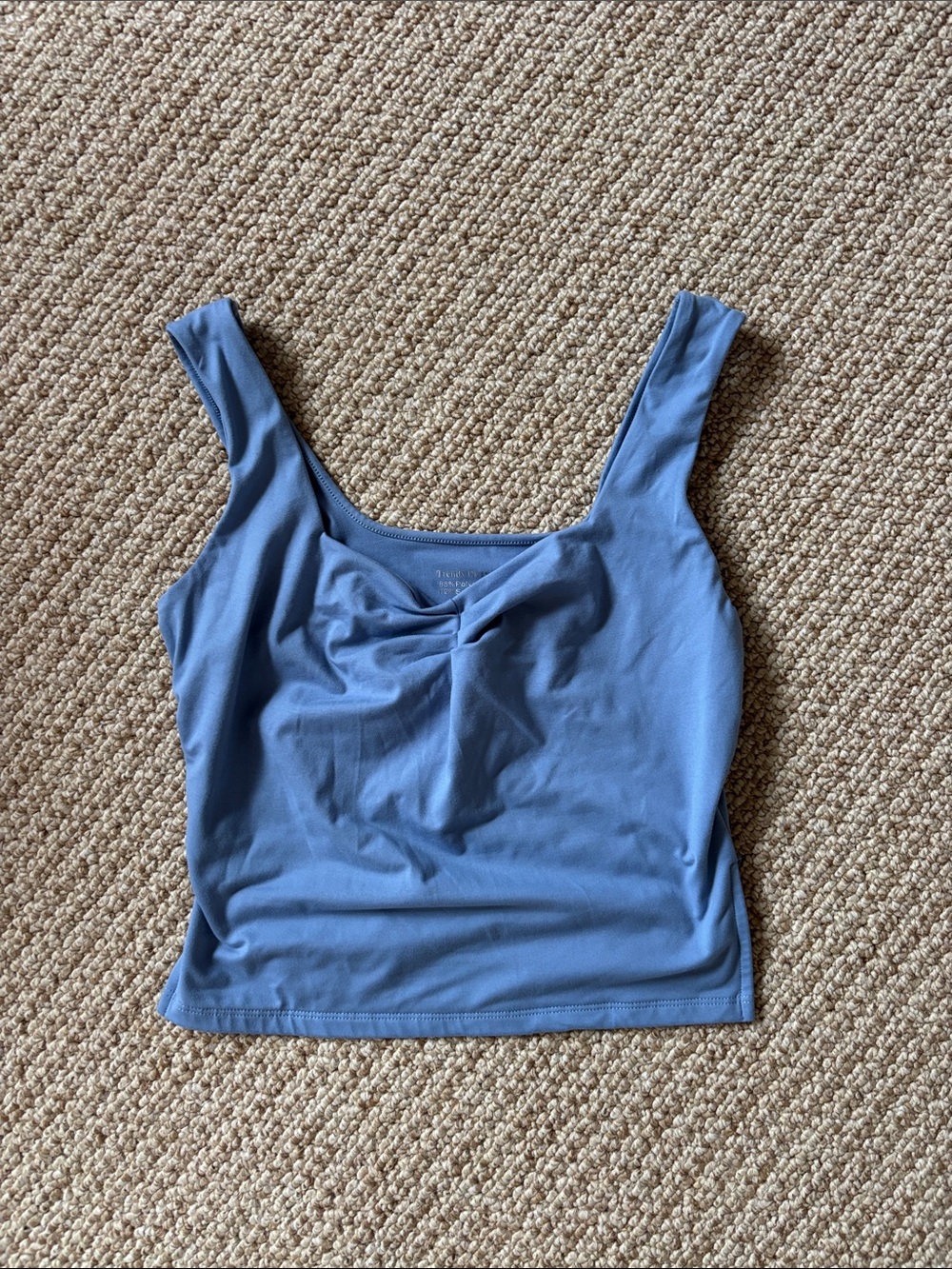 Blue Scoop Neck Tank Top